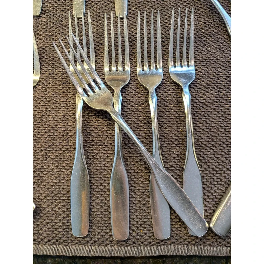 Vintage Stainless Steel Japan Flatware Set Mid-Century Modern Minimalist Lot